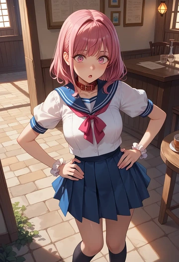 project_sekai,akiyama_mizuki,sailor, uniform  - AI generated anime art