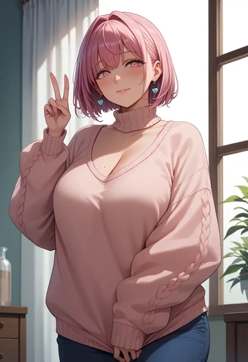 project_sekai,akiyama_mizuki,sweater  - AI generated anime art