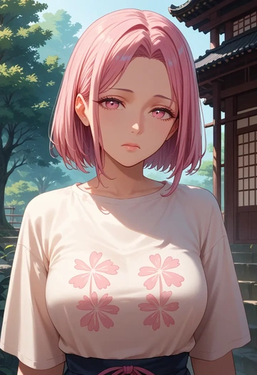 project_sekai,akiyama_mizuki,handwritten script shirt,dolphin shorts  - AI generated anime art