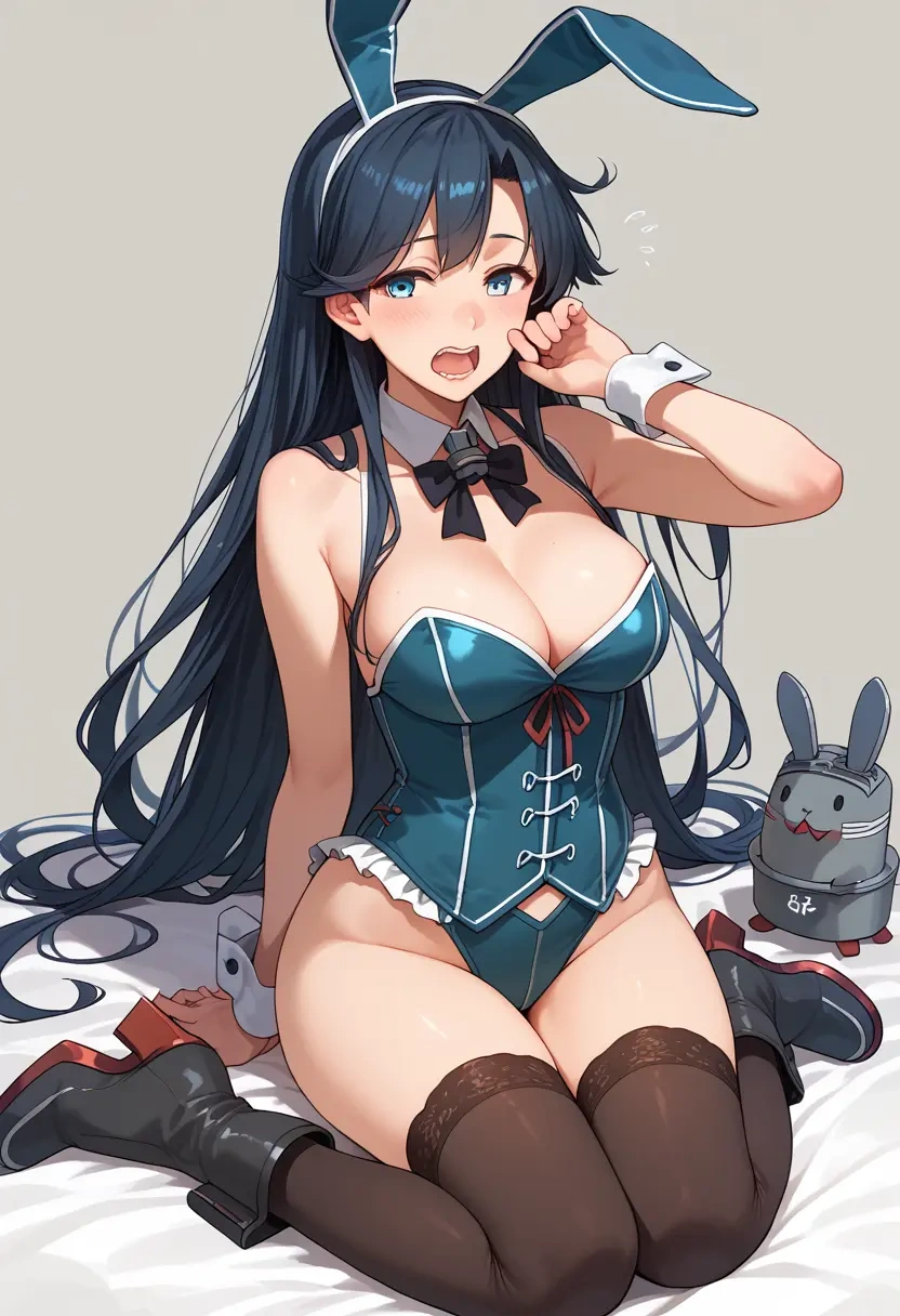 kantai_collection,akizuki_(kancolle),bunny girl  - 