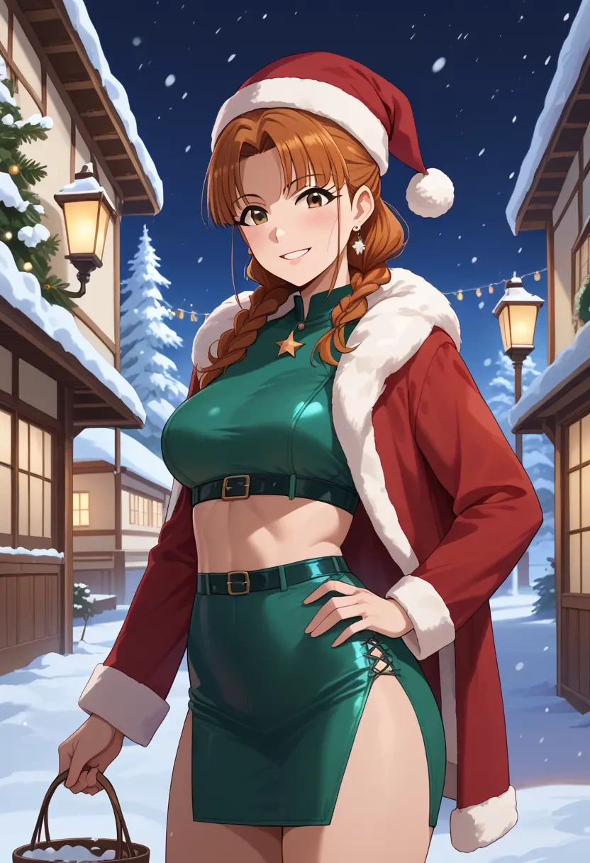 idolmaster,akizuki_ritsuko,Christmas,dress  - 