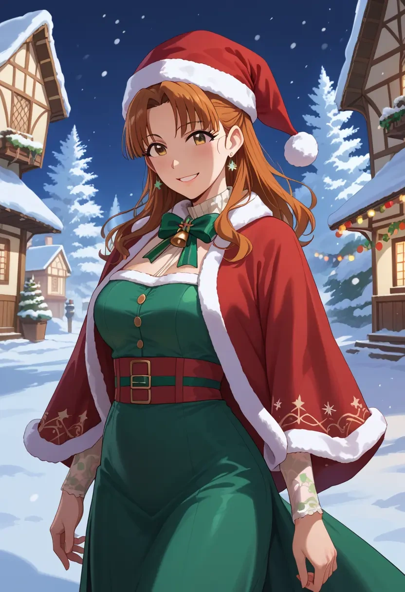 idolmaster,akizuki_ritsuko,Christmas,dress  - 