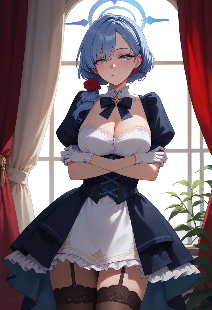 blue_archive,ako_(blue_archive),Victorian-era,stockings,sexy  - 