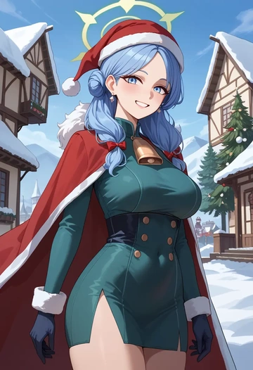 blue_archive,ako_(blue_archive),Christmas,dress  - AI generated anime art