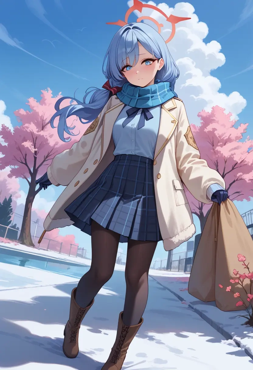 blue_archive,ako_(blue_archive),winter,student uniform,down jacket  - 