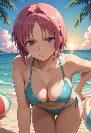 mahou_shoujo_madoka_magica,akuma_homura,bikini  - AI generated anime art