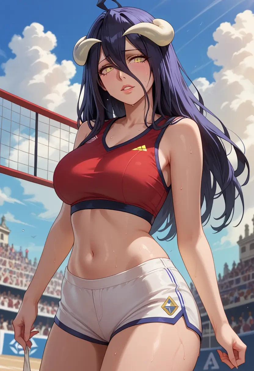 overlord_(maruyama),albedo_(overlord),volleyball uniform  - 