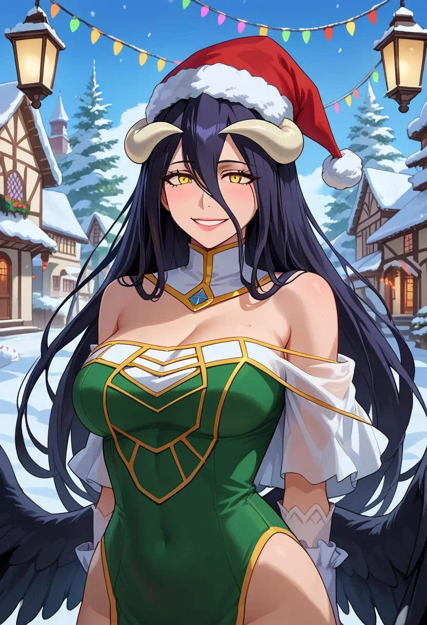 overlord_(maruyama),albedo_(overlord),Christmas,dress  - 