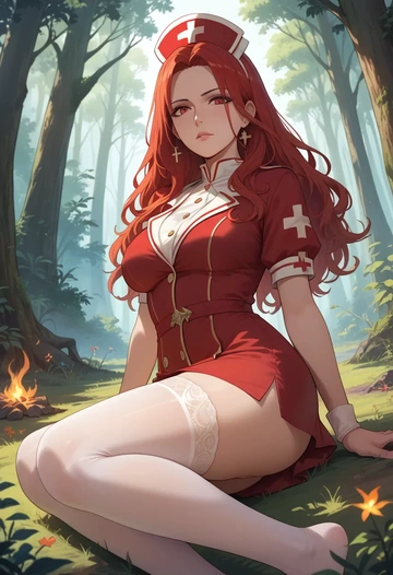 fire_emblem,alear_(fire_emblem),nurse,stockings,sexy,panties  - AI generated anime art