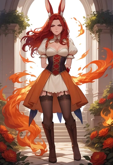 fire_emblem,alear_(fire_emblem),bunny girl  - AI generated anime art