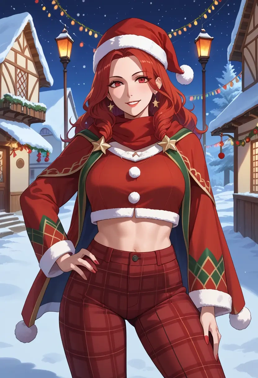 fire_emblem,alear_(fire_emblem),Christmas,plaid trousers  - 