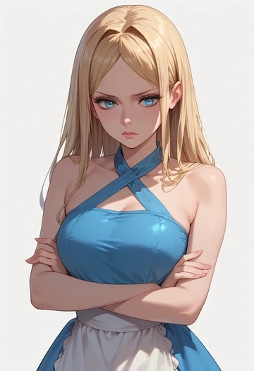 alice_in_wonderland,alice_(alice_in_wonderland),halter top,track pants  - AI generated anime art