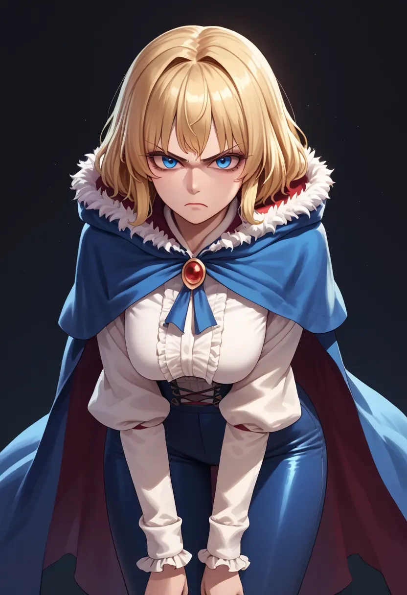 touhou,alice_margatroid_(pc-98),cape,hooded,leather pants  - 