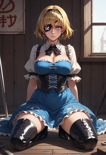 touhou,alice_margatroid,pirate  - AI generated anime art