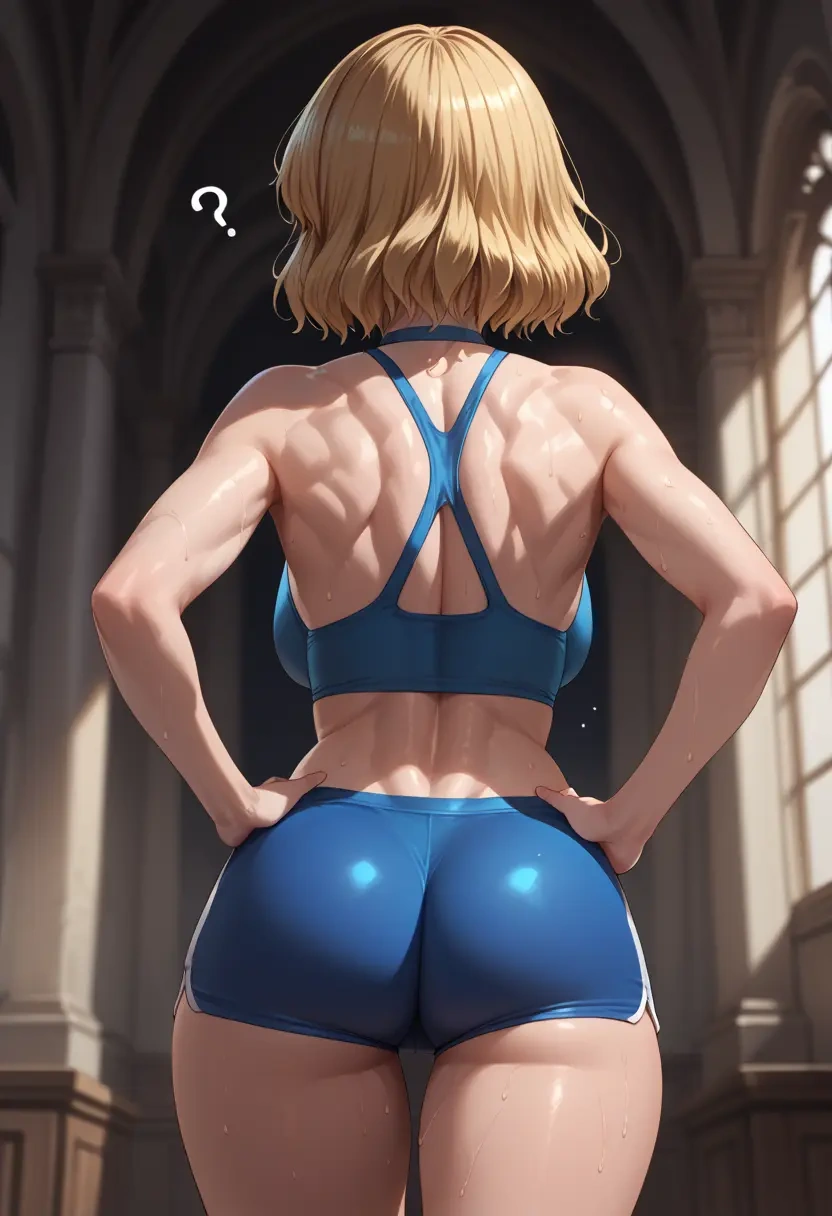 touhou,alice_margatroid,yoga shorts  - 