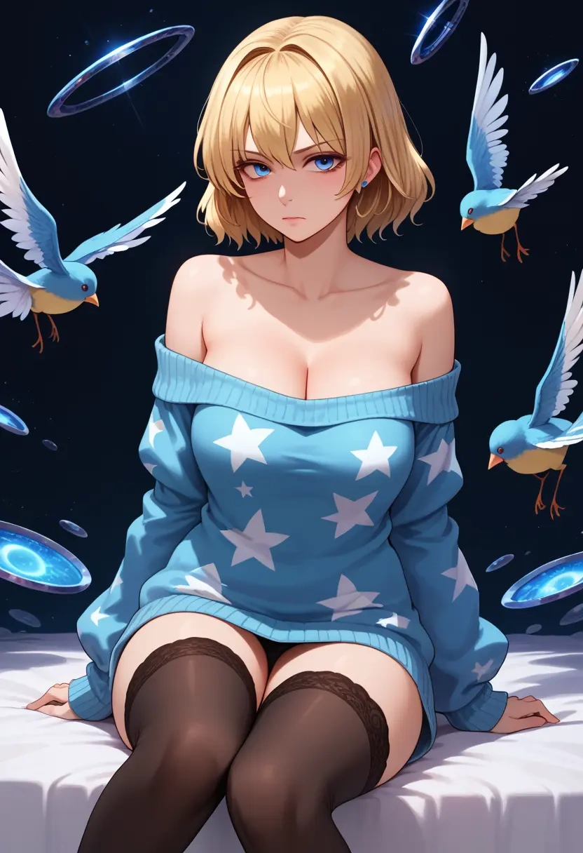 touhou,alice_margatroid,off-shoulder,sweater  - 