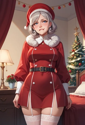 god_eater,alisa_ilinichina_amiella,Christmas,sexy, stockings,  - AI generated anime art