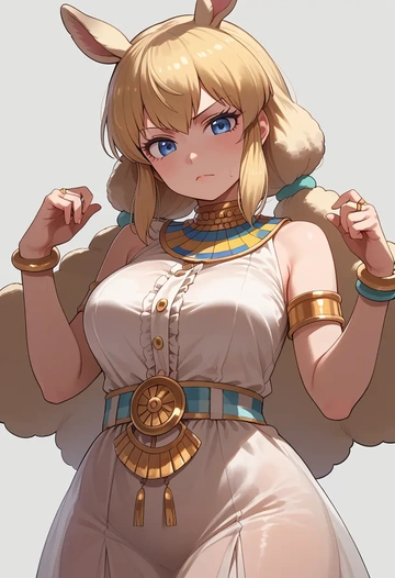 kemono_friends,alpaca_suri_(kemono_friends),Egyptian  - AI generated anime art