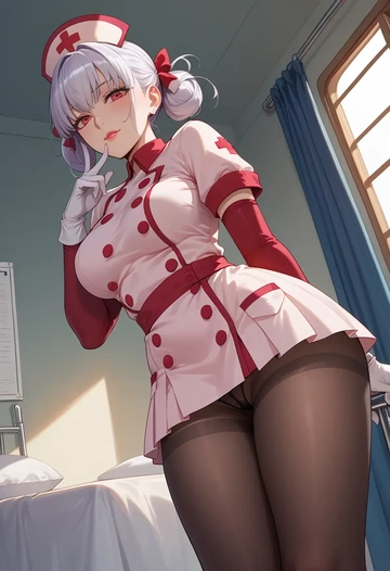 fate_(series),altera_(fate),nurse pantyhose,mini skirt, sexy  - AI generated anime art