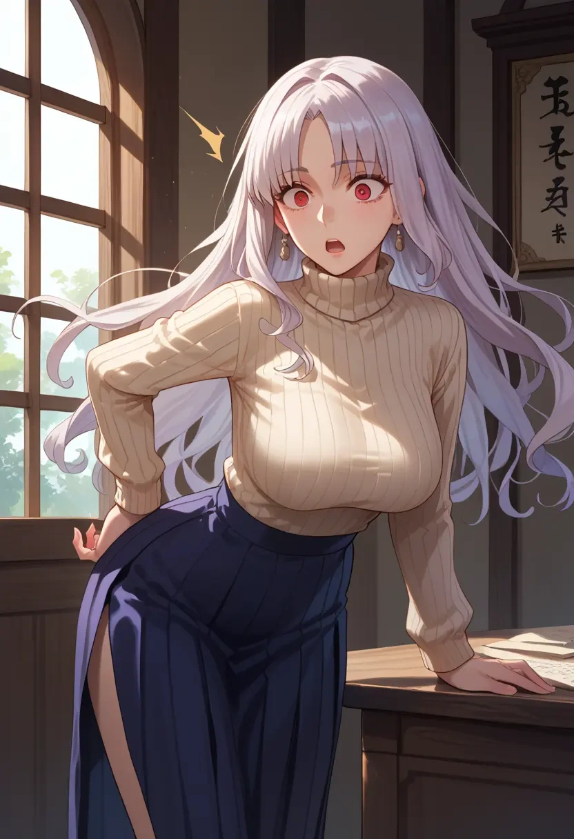 fate_(series),altera_(fate),skirt,pleated,turtleneck sweater  - 