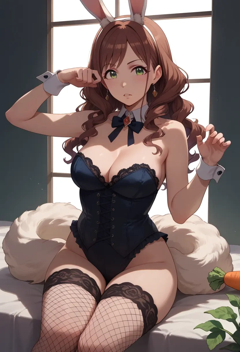 idolmaster,amami_haruka,bunny girl, sexy,stockings  - 