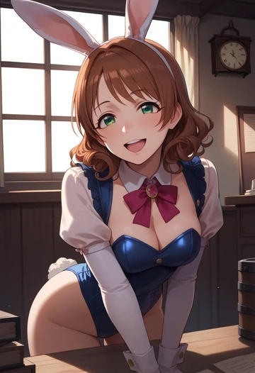 idolmaster,amami_haruka,bunny girl, sexy  - AI generated anime art