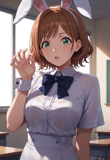 idolmaster,amami_haruka,bunny girl, sexy  - AI generated anime art