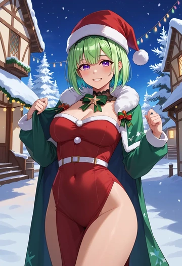 hololive,amane_kanata_(1st_costume),Christmas,dress  - AI generated anime art