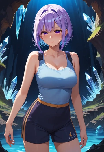 hololive,amane_kanata,athletic,shorts,sexy  - AI generated anime art