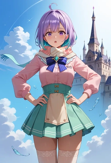 hololive,amane_kanata,spring,student uniform,blouse  - AI generated anime art