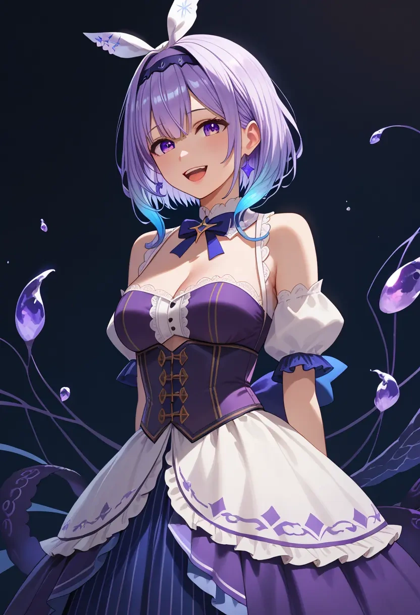 hololive,amane_kanata,corset,bustier,long tulle skirt  - 