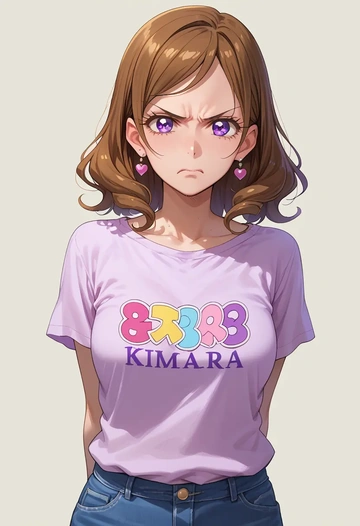 precure,amanogawa_kirara,handwritten script shirt,dolphin shorts  - AI generated anime art