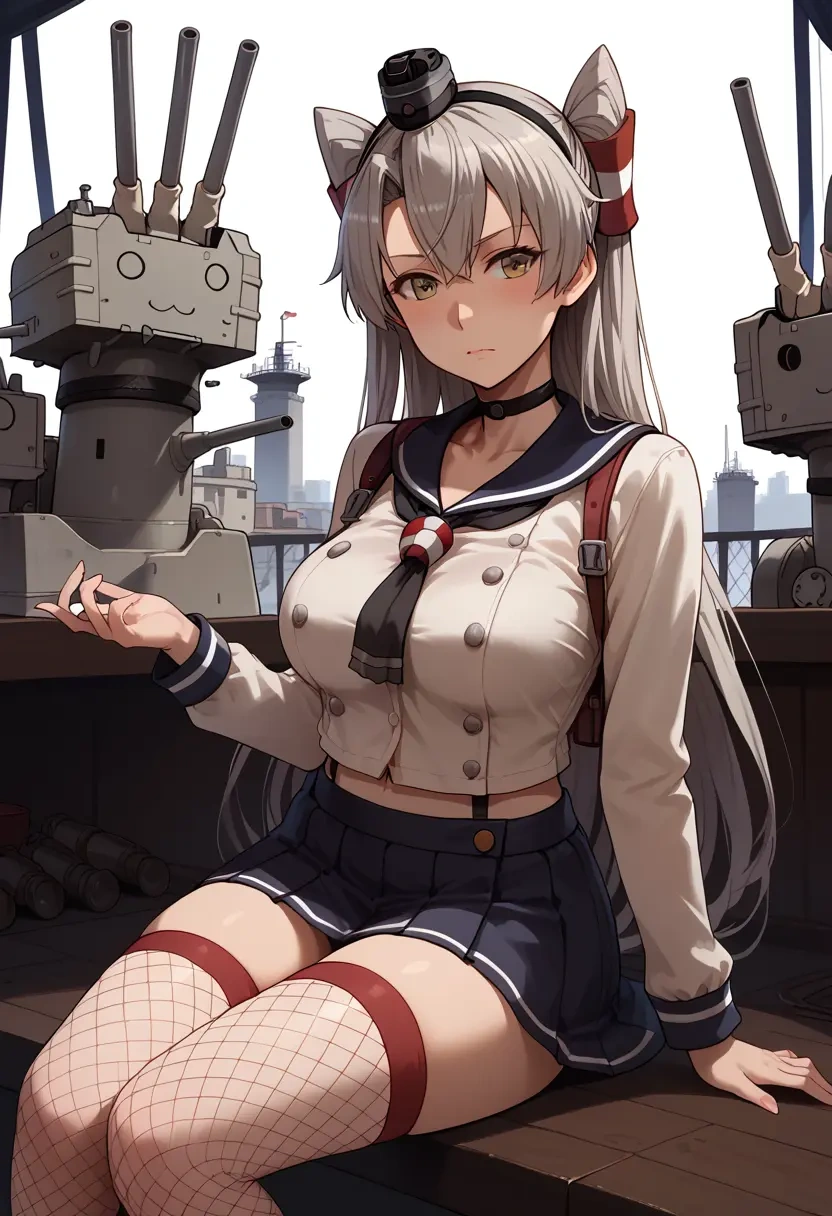 kantai_collection,amatsukaze_(kancolle),mini skirt, stockings  - 