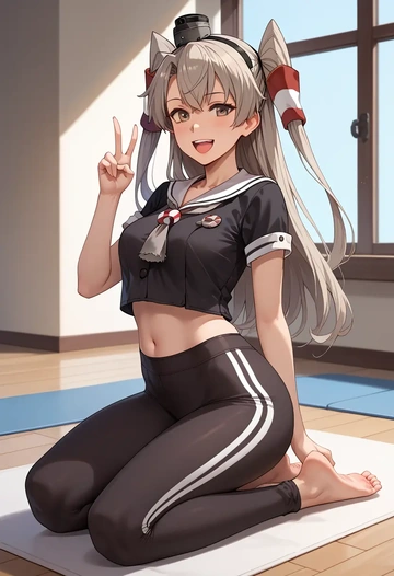 kantai_collection,amatsukaze_(kancolle),yaga pants  - AI generated anime art