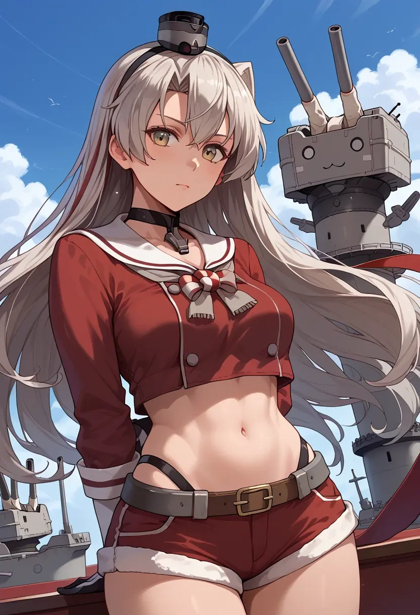 kantai_collection,amatsukaze_(kancolle),red velvet shorts  - 