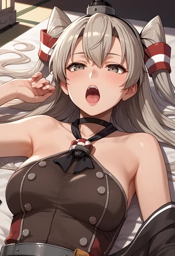 kantai_collection,amatsukaze_(kancolle),dress,halter,layered tulle  - AI generated anime art