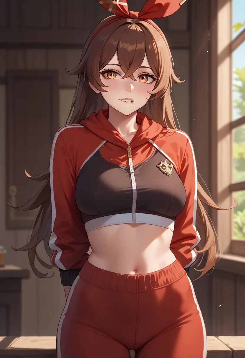 genshin impact,amber_(genshin_impact),athletic,track suit  - 