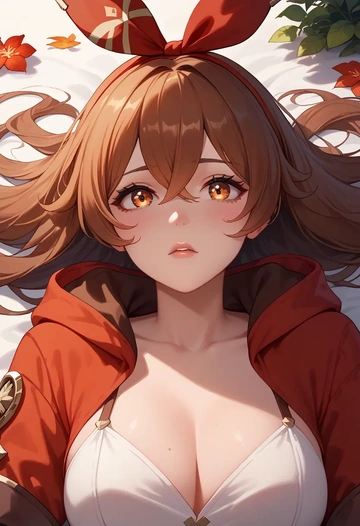 genshin impact,amber_(genshin_impact),crop windbreaker,shorts  - AI generated anime art