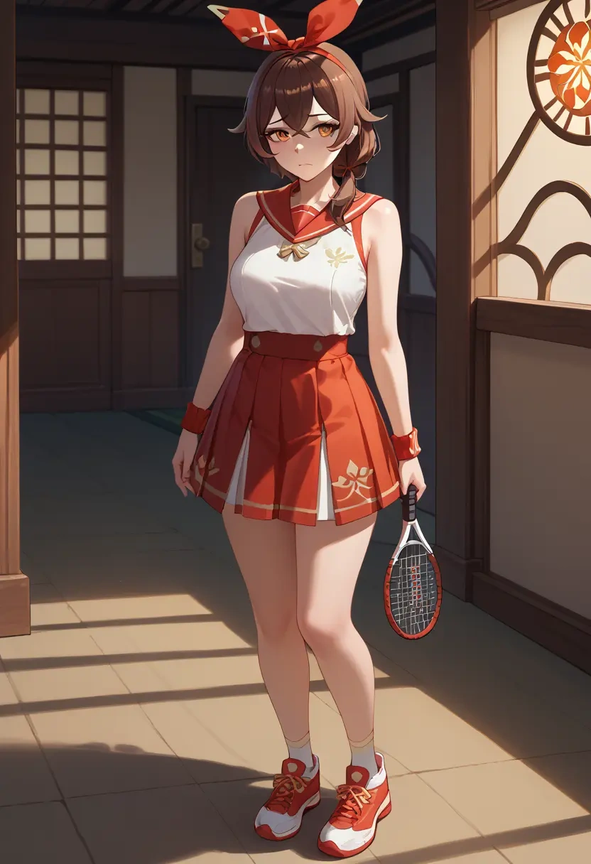 genshin impact,amber_(genshin_impact),tennis skirt  - 