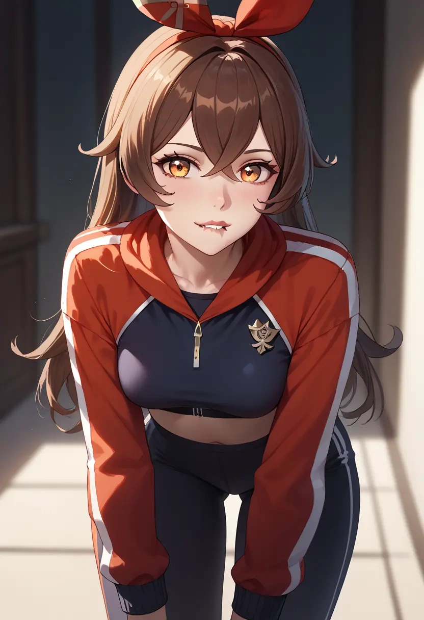 genshin impact,amber_(genshin_impact),athletic,track suit  - 