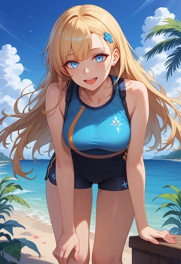 girls'_frontline,an-94_(girls'_frontline),athletic,shorts,sexy  - AI generated anime art