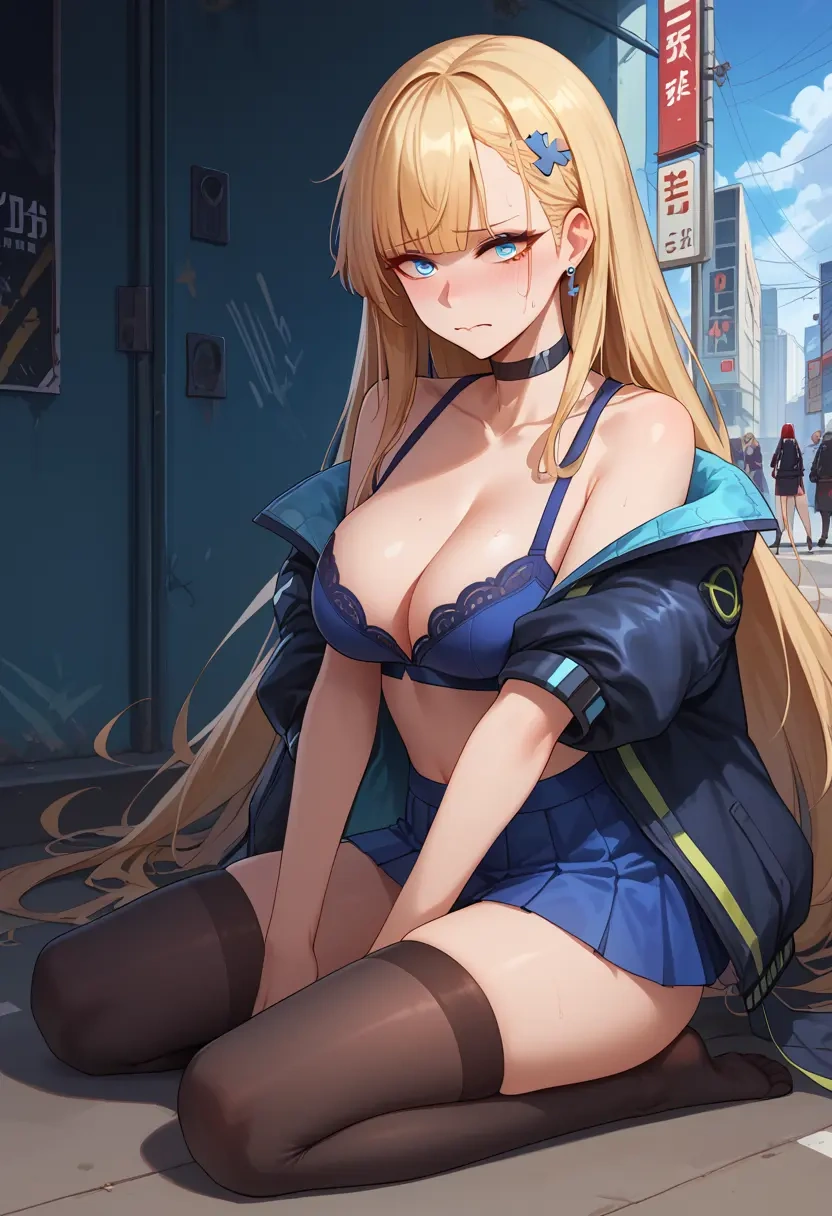 girls'_frontline,an-94_(girls'_frontline),mini skirt,stockings  - 