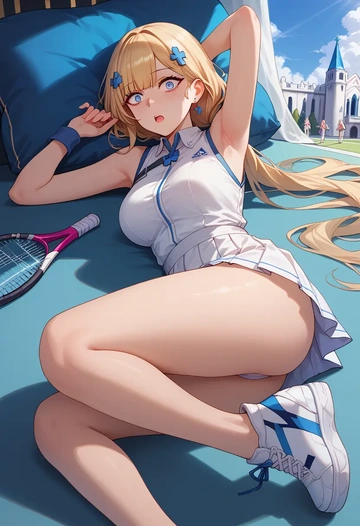 girls'_frontline,an-94_(girls'_frontline),tennis skirt  - AI generated anime art