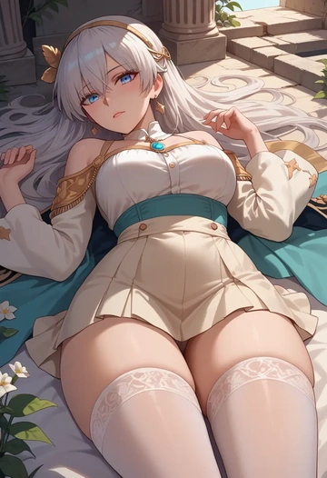 fate_(series),anastasia_(fate),mini skirt,stockings  - AI generated anime art