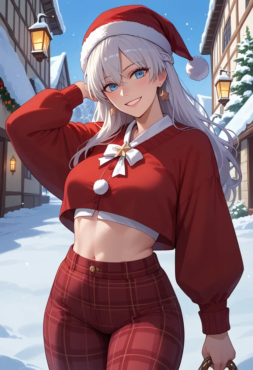 fate_(series),anastasia_(fate),Christmas,plaid trousers  - 