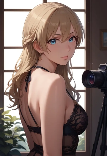 idolmaster,anastasia_(idolmaster),lingerie  - AI generated anime art