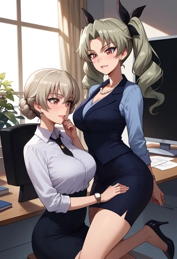 girls_und_panzer,anchovy_(girls_und_panzer),OL  - AI generated anime art