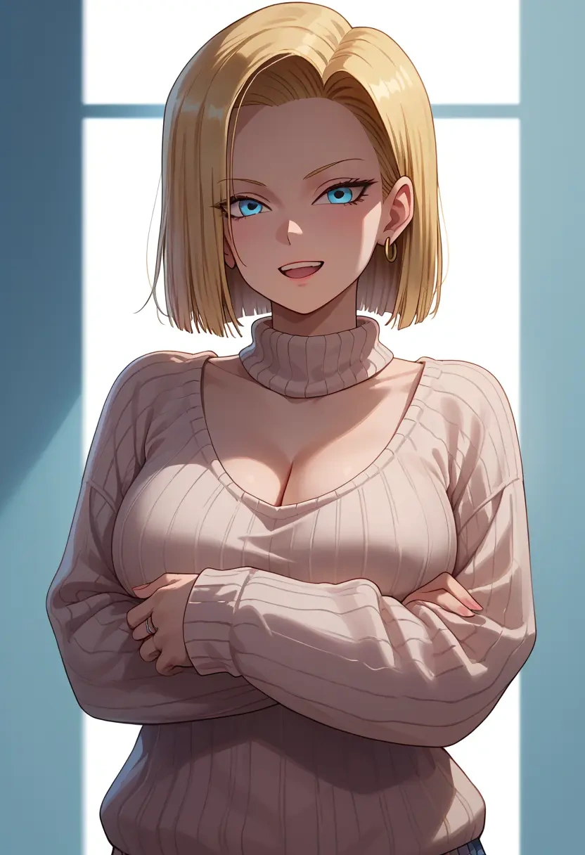 dragon_ball,android_18,sweater  - 