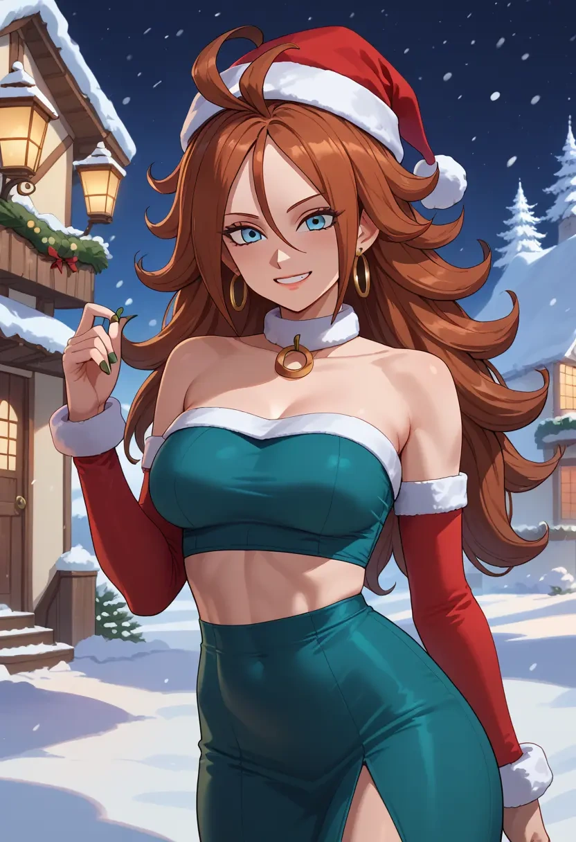 dragon_ball,android_21,Christmas,dress  - 