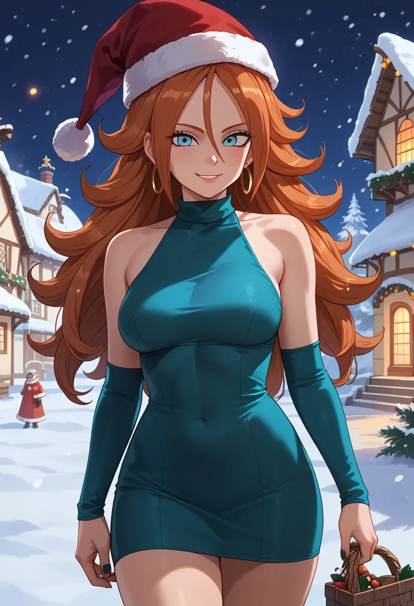 dragon_ball,android_21,Christmas,dress  - 